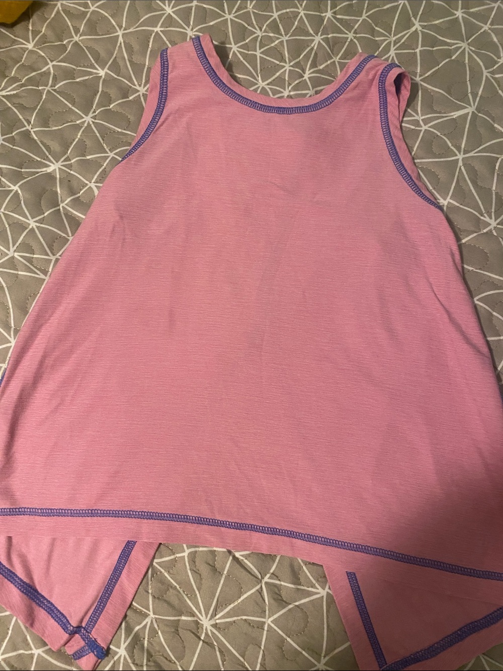 Hanna Andersson Pink Tank Top with Purple Trim